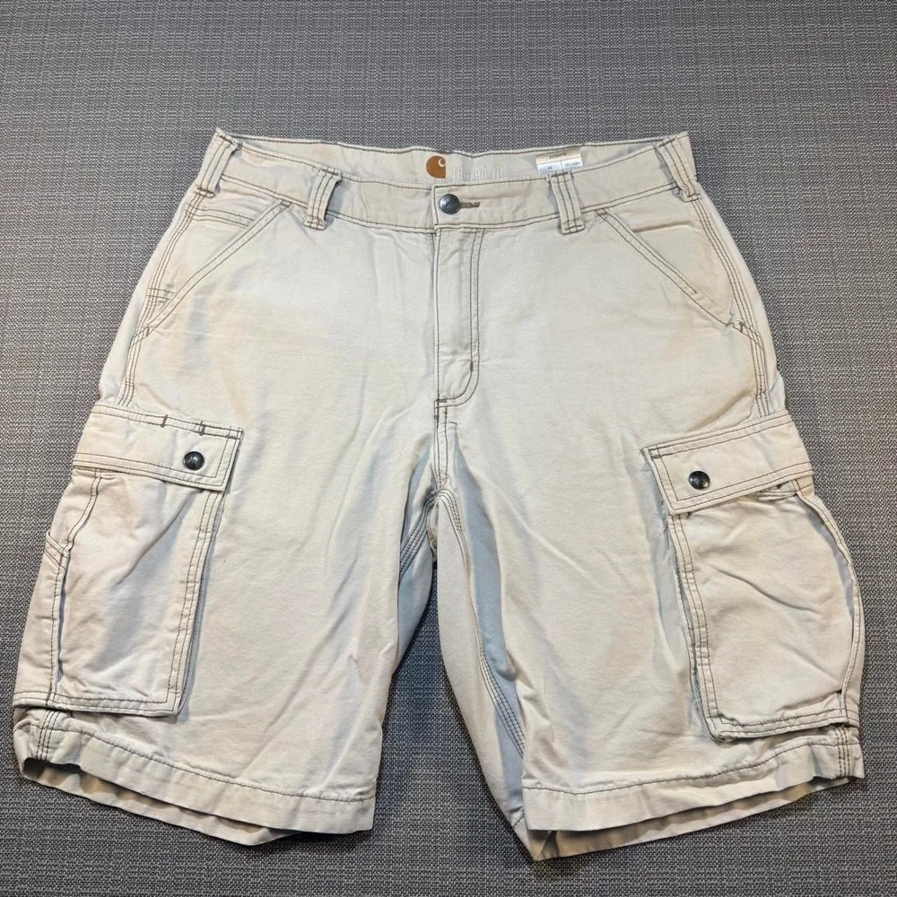 Carhartt Cream Cargo Shorts Men's Size 34